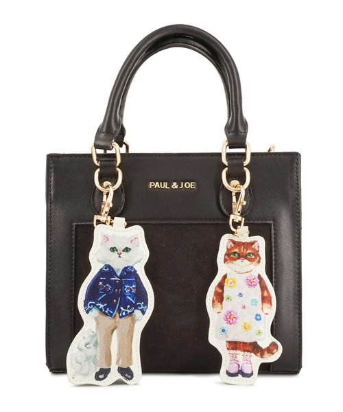 PAUL & JOE ACCESSOIRES（ポールアンドジョーアクセソワ）の「PAUL & JOE ACCESSOIRES (ポール＆ジョーアクセソワ)2WAYハンドバッグ PJA-B1472 BAG WITH GIPSY&NOUNETTE CHARM（ハンドバッグ・レディース・ブラウン/ブラック・FREE）」の3枚目の写真