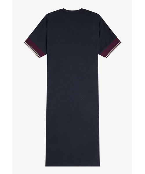 FRED PERRY(フレッドペリー)の「Contrast Cuff Pique T-Shirt Dress/コントラストカフ鹿の子Tシャツワンピース(ワンピース・レディース・ネイビー・10)」の8枚目の写真