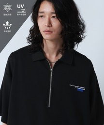 RAGEBLUE | ONEPOINT DESIGN HALF ZIP TSHIRTS/ ワンポイントデザイン/ハーフジップTシャツ(Tシャツ/カットソー)