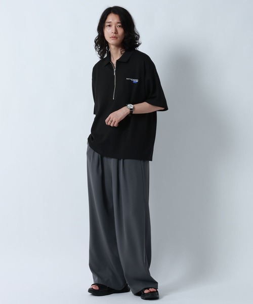 RAGEBLUE(レイジブルー)の「ONEPOINT DESIGN HALF ZIP TSHIRTS/ ワンポイントデザイン/ハーフジップTシャツ(Tシャツ/カットソー・メンズ・ライトグレー/ブラック/ホワイト・MEDIUM/LARGE)」の6枚目の写真