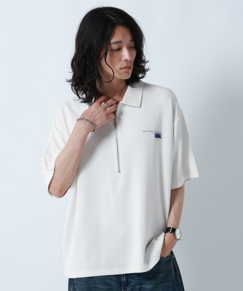 RAGEBLUE(レイジブルー)の「ONEPOINT DESIGN HALF ZIP TSHIRTS/ ワンポイントデザイン/ハーフジップTシャツ(Tシャツ/カットソー・メンズ・ライトグレー/ブラック/ホワイト・MEDIUM/LARGE)」の19枚目の写真