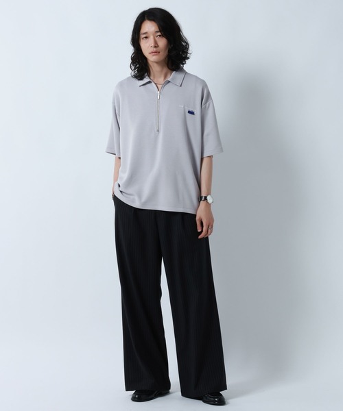 RAGEBLUE(レイジブルー)の「ONEPOINT DESIGN HALF ZIP TSHIRTS/ ワンポイントデザイン/ハーフジップTシャツ(Tシャツ/カットソー・メンズ・ライトグレー/ブラック/ホワイト・MEDIUM/LARGE)」の21枚目の写真