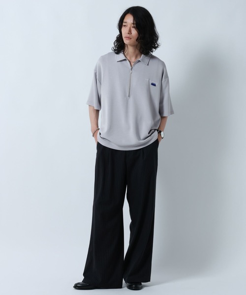 RAGEBLUE(レイジブルー)の「ONEPOINT DESIGN HALF ZIP TSHIRTS/ ワンポイントデザイン/ハーフジップTシャツ(Tシャツ/カットソー・メンズ・ライトグレー/ブラック/ホワイト・MEDIUM/LARGE)」の22枚目の写真
