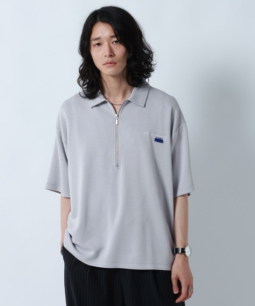 RAGEBLUE(レイジブルー)の「ONEPOINT DESIGN HALF ZIP TSHIRTS/ ワンポイントデザイン/ハーフジップTシャツ(Tシャツ/カットソー・メンズ・ライトグレー/ブラック/ホワイト・MEDIUM/LARGE)」の12枚目の写真