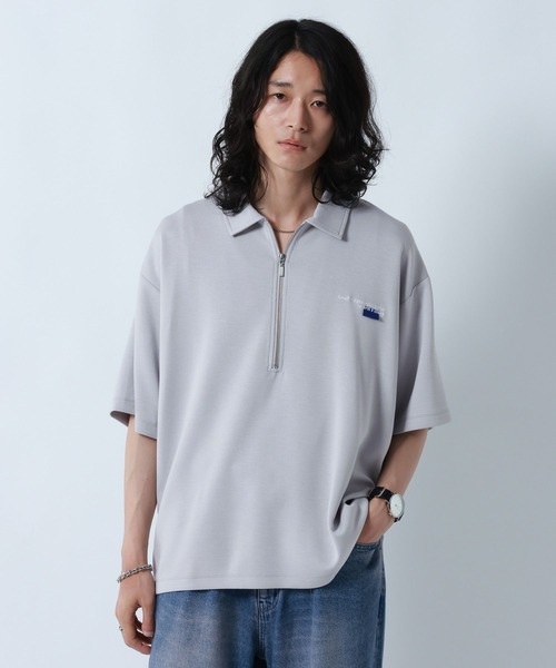 RAGEBLUE(レイジブルー)の「ONEPOINT DESIGN HALF ZIP TSHIRTS/ ワンポイントデザイン/ハーフジップTシャツ(Tシャツ/カットソー・メンズ・ライトグレー/ブラック/ホワイト・MEDIUM/LARGE)」の17枚目の写真