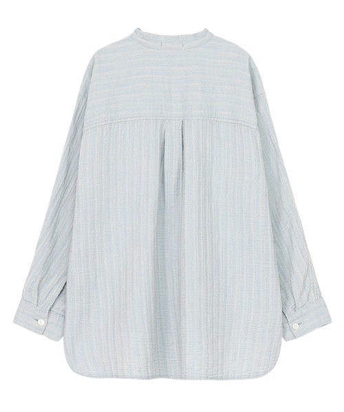 Plantation(プランテーション)の「BIZENダブルガーゼ / S(シャツ/ブラウス・レディース・ライトブルー/ホワイト/ネイビー・M size)」の4枚目の写真