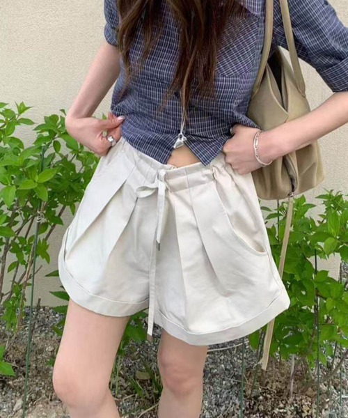 FACTOTUM(ファクトタム)の「プリーツショートパンツ(その他パンツ・レディース・ベージュ/キャメル・FREE)」の9枚目の写真