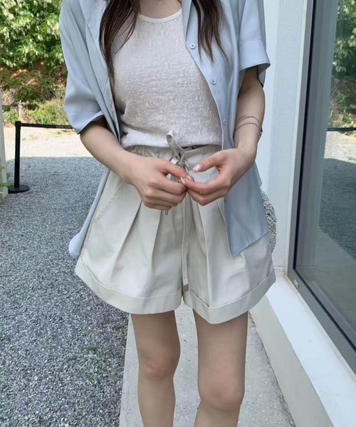 FACTOTUM(ファクトタム)の「プリーツショートパンツ(その他パンツ・レディース・ベージュ/キャメル・FREE)」の7枚目の写真