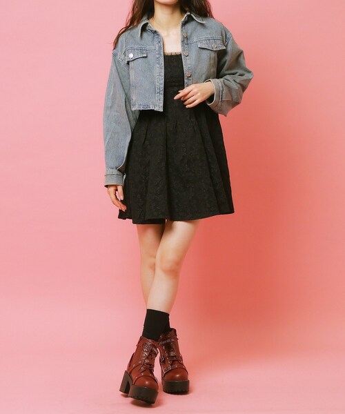 cs T&P(シーエスティーアンドピー)の「厚底ベルト付きブーツ(ブーツ・レディース・ワインレッド/ブラック・L/LL/XL/S/M)」の20枚目の写真