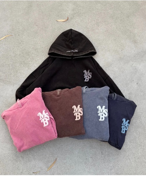 My sugar Babe（マイシュガーベイブ）の「chain pigment hoodie（パーカー・メンズ・ブルー/ブラウン/ピンク/ブラック/ネイビー・LARGE/MEDIUM）」の7枚目の写真