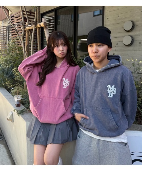 My sugar Babe（マイシュガーベイブ）の「chain pigment hoodie（パーカー・メンズ・ブルー/ブラウン/ピンク/ブラック/ネイビー・LARGE/MEDIUM）」の8枚目の写真