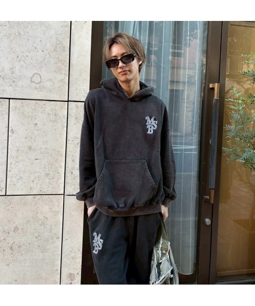 My sugar Babe（マイシュガーベイブ）の「chain pigment hoodie（パーカー・メンズ・ブルー/ブラウン/ピンク/ブラック/ネイビー・LARGE/MEDIUM）」の14枚目の写真