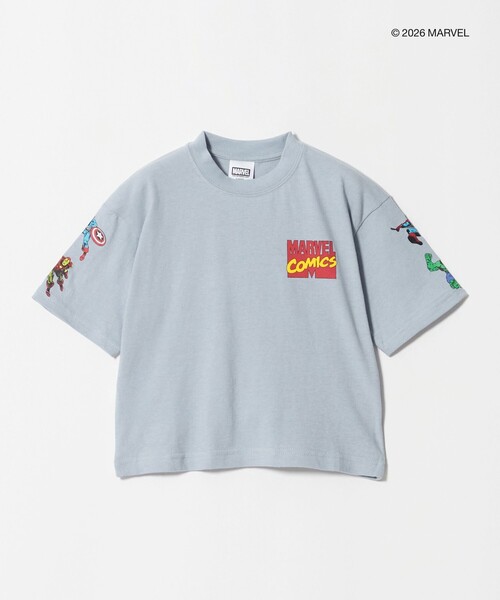 MARVEL(マーベル)の「【別注】<URBAMENT>MARVEL Tシャツ / キッズ 100cm-130cm(Tシャツ/カットソー・キッズ・ダークグレー/ブラウン系/ライトブルー・120cm/110cm/100cm/130cm)」の3枚目の写真