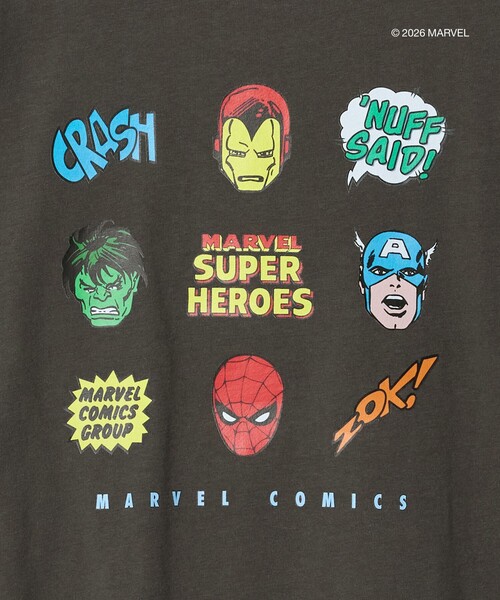MARVEL(マーベル)の「【別注】<URBAMENT>MARVEL Tシャツ / キッズ 100cm-130cm(Tシャツ/カットソー・キッズ・ダークグレー/ブラウン系/ライトブルー・120cm/110cm/100cm/130cm)」の8枚目の写真