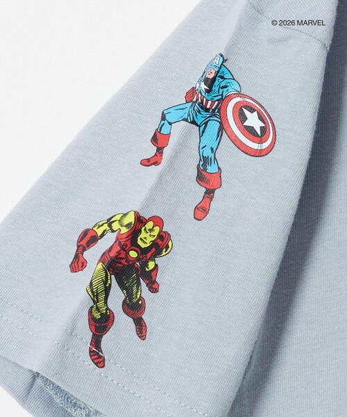 MARVEL(マーベル)の「【別注】<URBAMENT>MARVEL Tシャツ / キッズ 100cm-130cm(Tシャツ/カットソー・キッズ・ダークグレー/ブラウン系/ライトブルー・120cm/110cm/100cm/130cm)」の17枚目の写真