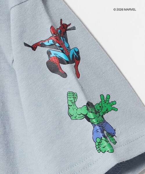 MARVEL(マーベル)の「【別注】<URBAMENT>MARVEL Tシャツ / キッズ 100cm-130cm(Tシャツ/カットソー・キッズ・ダークグレー/ブラウン系/ライトブルー・120cm/110cm/100cm/130cm)」の18枚目の写真