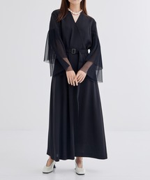 AKIRANAKA | 【AKIRANAKA/アキラナカ】Tiia pleats sleeve dress BK(ワンピース)