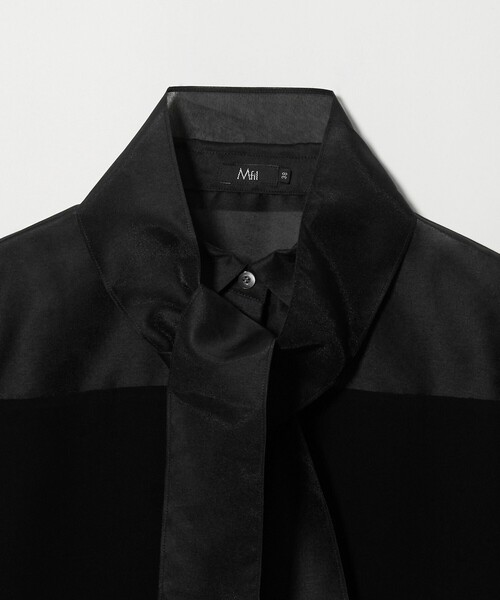 M.Fil(エムフィル)の「<M・fil>ボウタイ ブラウス(シャツ/ブラウス・レディース・ベージュ/ブラック・38)」の9枚目の写真
