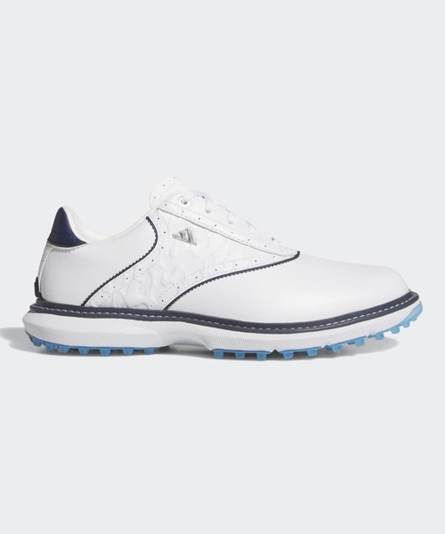 adidas(アディダス)の「MC70 スパイクレス ゴルフ / MC70 SPIKELESS GOLF【adidas Golf/アディダスゴルフ】(スニーカー・レディース・ホワイト×ブルー・22.5cm/23.5cm/24.5cm/25.5cm/23.0cm/24.0cm/25.0cm/26.0cm/22.0cm)」の1枚目の写真