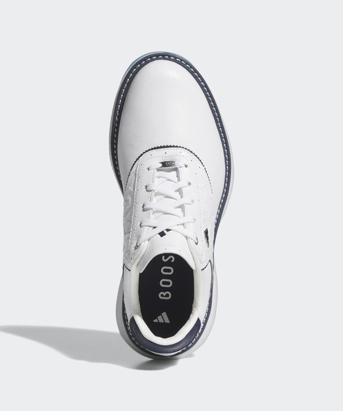 adidas(アディダス)の「MC70 スパイクレス ゴルフ / MC70 SPIKELESS GOLF【adidas Golf/アディダスゴルフ】(スニーカー・レディース・ホワイト×ブルー・22.5cm/23.5cm/24.5cm/25.5cm/23.0cm/24.0cm/25.0cm/26.0cm/22.0cm)」の2枚目の写真