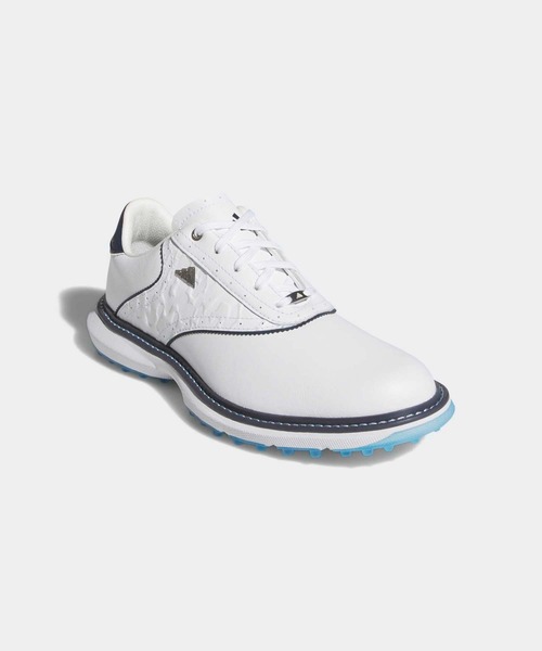 adidas(アディダス)の「MC70 スパイクレス ゴルフ / MC70 SPIKELESS GOLF【adidas Golf/アディダスゴルフ】(スニーカー・レディース・ホワイト×ブルー・22.5cm/23.5cm/24.5cm/25.5cm/23.0cm/24.0cm/25.0cm/26.0cm/22.0cm)」の4枚目の写真