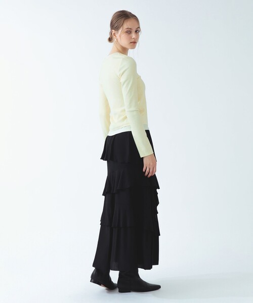 Ray BEAMS(レイビームス)の「バイカラー レイヤード カーディガン(Tシャツ/カットソー・レディース・ブラック/グレー/クリーム・ONE SIZE)」の16枚目の写真