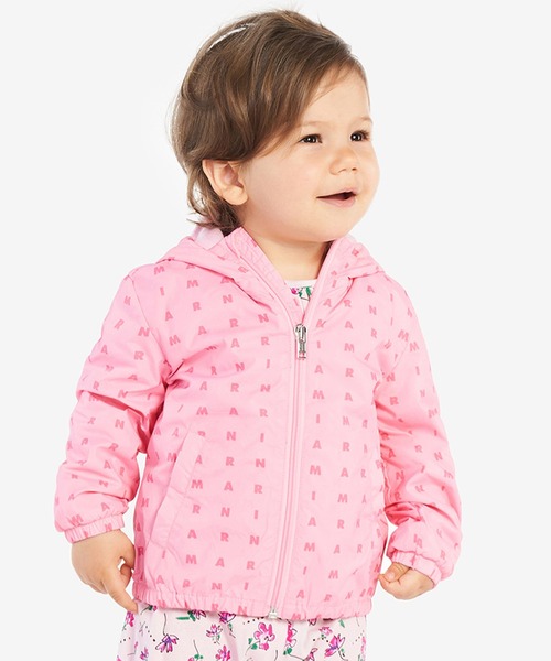 MARNI(マルニ)の「MARNI(マルニ)Baby ブランドロゴジップアップパーカージャケット(ブルゾン・キッズ・ライトピンク・24M/18M)」の1枚目の写真