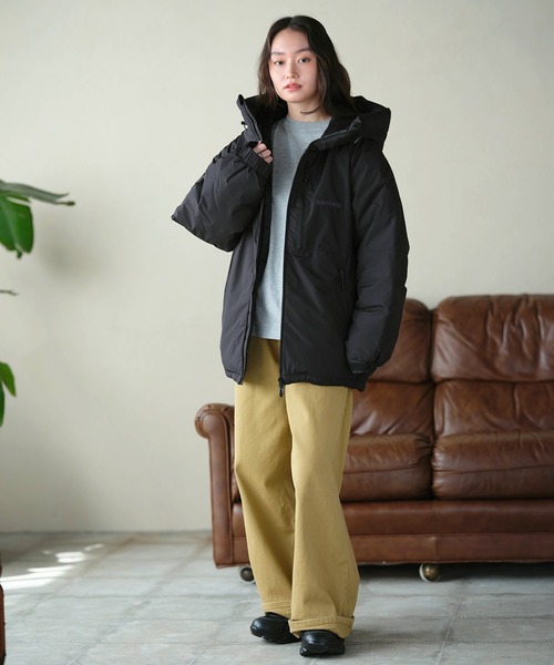 CONVERSE（コンバース）の「【CONVERSE／コンバース】撥水・防風 中綿ポリリップパテッドパーカー ブルゾン（ダウンジャケット/コート・メンズ・ベージュ/ブラック・L/XL/M）」の17枚目の写真
