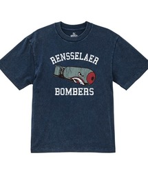 Ol' Basics(オール・ベーシックス) 半袖Tシャツ ヴィンテージライク バイオウォッシュ ミサイルイラスト ひび割れ クラックプリント Tシャツ 半袖 トップス カットソー アメカジ カジュアル メンズ レディース ユニセックス