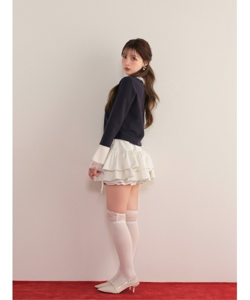 M me eme(エムミーエメ)の「Double frill matte satin skirt(eme11172)(スカート・レディース・ホワイト/アイボリー・FREE)」の12枚目の写真