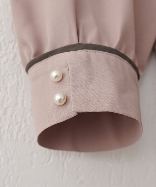 natural couture(ナチュラルクチュール)の「配色デザイン7分袖ブラウス(シャツ/ブラウス・レディース・ベージュ/オフホワイト/サックスブルー/ドット・FREE)」の19枚目の写真