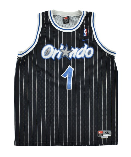 NIKE(ナイキ)の「【USED】Y2K NIKE “NBA Orlando Magic/Tracy McGrady #1” バスケ ゲームシャツ(タンクトップ・メンズ・ブラック・X-LARGE)」の1枚目の写真