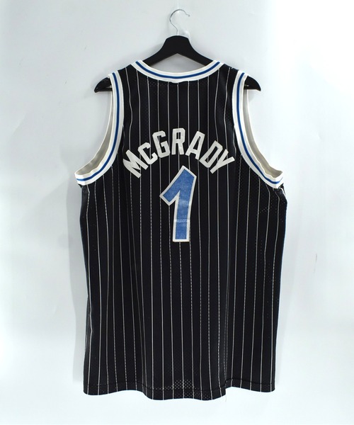 NIKE(ナイキ)の「【USED】Y2K NIKE “NBA Orlando Magic/Tracy McGrady #1” バスケ ゲームシャツ(タンクトップ・メンズ・ブラック・X-LARGE)」の2枚目の写真