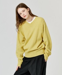 V-NECK WOOL LIKE KNIT / Vネックウールライクニット