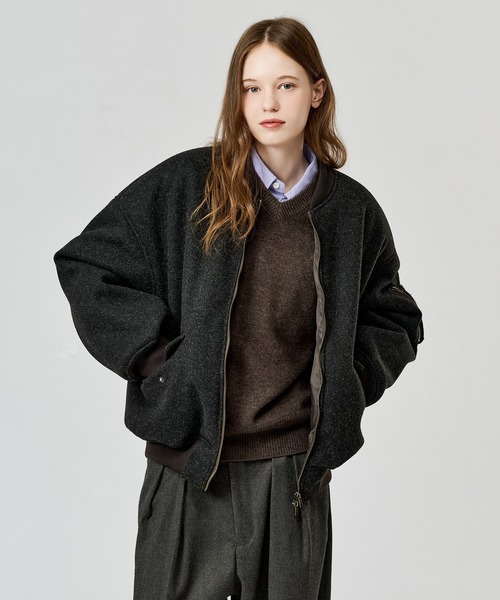 WETTEMPT(ウィテンプト)の「V-NECK WOOL LIKE KNIT / Vネックウールライクニット(ニット/セーター・メンズ・ブラウン/ネイビー/イエロー/ブラック/チャコールグレー/レッド・LARGE/SMALL/MEDIUM)」の9枚目の写真