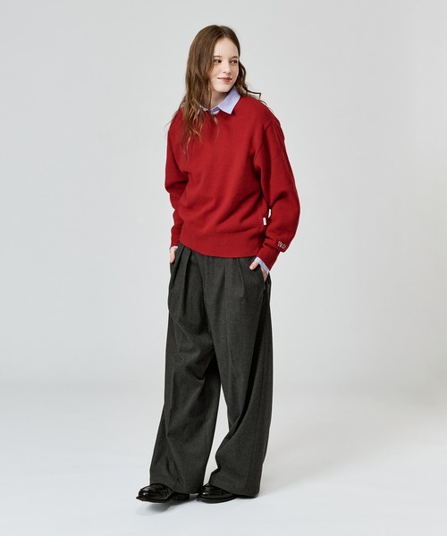 WETTEMPT(ウィテンプト)の「V-NECK WOOL LIKE KNIT / Vネックウールライクニット(ニット/セーター・メンズ・ブラウン/ネイビー/イエロー/ブラック/チャコールグレー/レッド・LARGE/SMALL/MEDIUM)」の19枚目の写真