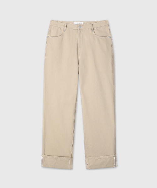 DIVEIN(ダイブイン)の「STRAIGHT TURN-UP COTTON CHINO (BEIGE)(その他パンツ・メンズ・その他・1/2/0)」の3枚目の写真