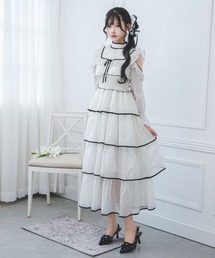 夢展望 | 2wayシアードットティアードロングワンピース(ワンピース)