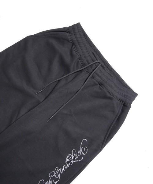 BGL（ビージーエル）の「SCRIPT LOGO SWEAT PANTS / スクリプトロゴ / 韓国ストリート / Y2K / ラインストーン　スウェットパンツ（スウェットパンツ・レディース・ブラック/グレー・S/M/L）」の9枚目の写真