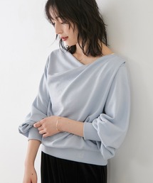 VIS（ビス）の「ワンポイント刺繍入りドレープスウェットプルオーバー（スウェット）」