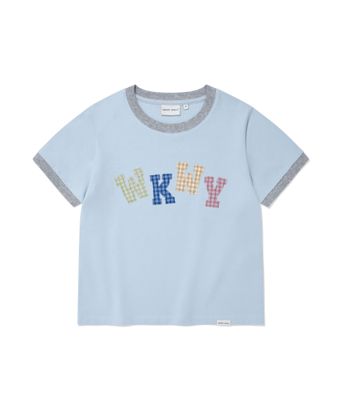 Wacky WiLLy(ワッキーウィリー)の「MUN.S スリム ベビーサークル リンガー 半袖Tシャツ SKYブルー(Tシャツ/カットソー・レディース・その他・SMALL/MEDIUM)」の1枚目の写真