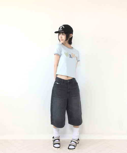 Wacky WiLLy(ワッキーウィリー)の「MUN.S スリム ベビーサークル リンガー 半袖Tシャツ SKYブルー(Tシャツ/カットソー・レディース・その他・SMALL/MEDIUM)」の10枚目の写真
