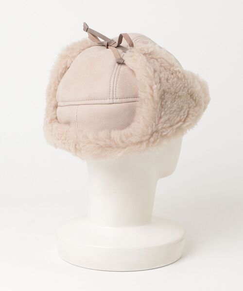 KIJIMA TAKAYUKI（キジマ　タカユキ）の「MOUTON AVIATOR CAP (SUEDE)（キャップ・レディース・ベージュ・FREE）」の5枚目の写真