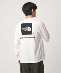＜THE NORTH FACE＞ロングスリーブ バックスクエア ロゴティー 長袖 Tシャツ