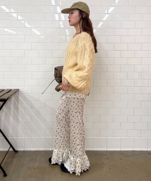 w closet（ダブルクローゼット）の「オーバーケーブルニット（ニット/セーター・レディース・ミント/グレー/サックスブルー/アイボリー・FREE）」の18枚目の写真