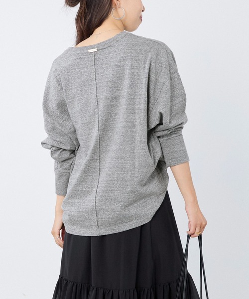 MICA&DEAL(マイカ&ディール)の「"CHATRIER"ロゴプリントロングTシャツ(Tシャツ/カットソー・レディース・オフホワイト/グレー/ライトブルー・FREE)」の8枚目の写真