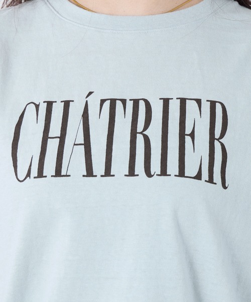 MICA&DEAL(マイカ&ディール)の「"CHATRIER"ロゴプリントロングTシャツ(Tシャツ/カットソー・レディース・オフホワイト/グレー/ライトブルー・FREE)」の22枚目の写真