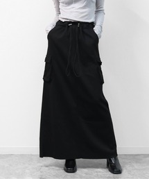 スウェットライク ロングカーゴスカート SWEAT-LIKE CARGO LONG SKIRT