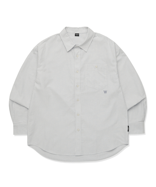 LIFE WORK（ライフワーク）の「ミニマルストライプオックスフォードシャツ（シャツ/ブラウス・メンズ・ブルー/ライトグレー・LARGE/MEDIUM）」の2枚目の写真