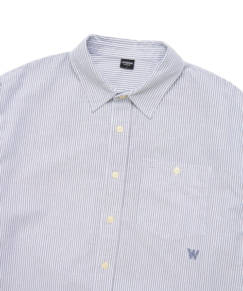LIFE WORK（ライフワーク）の「ミニマルストライプオックスフォードシャツ（シャツ/ブラウス・メンズ・ブルー/ライトグレー・LARGE/MEDIUM）」の4枚目の写真